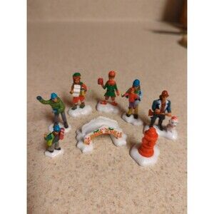 Cobblestone Corners Christmas Village Miniatures Various Figurines Elf  Fireman
